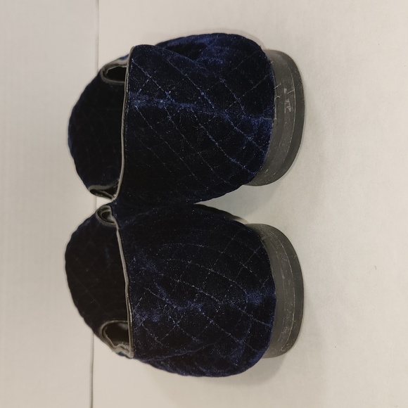 Giorgio Brutini “Chatwal” Navy Blue Diamond Stitched Velvet Slip On Loafer Shoes - Picture 8 of 12